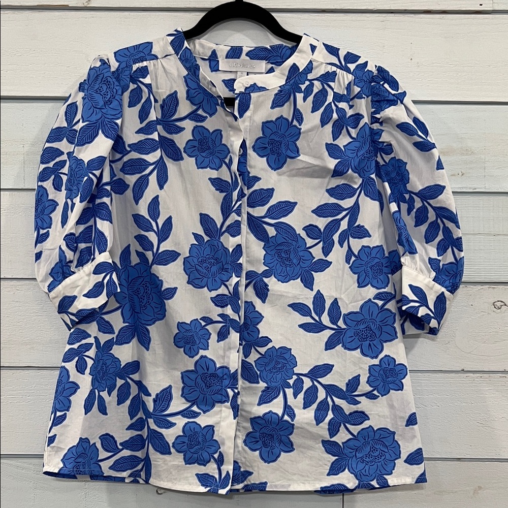 Sugar lips Glantis Floral Klina Drape Sleeve Top